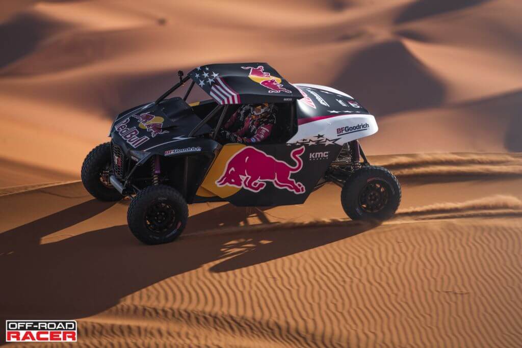 Nasser Al-Attiyah and Matthieu Baumel perform with the OT3 by Overdive in Erfoud , Morocco on October 3, 2019 // Flavien Duhamel/Red Bull Content Pool // AP-22EBTEYK51W11 // Usage for editorial use only //