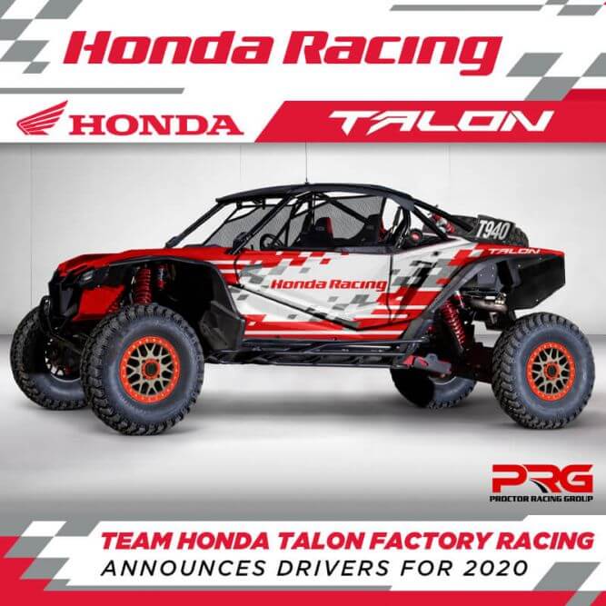 Team Honda Talon Factory Racing Announces Drivers For 2020