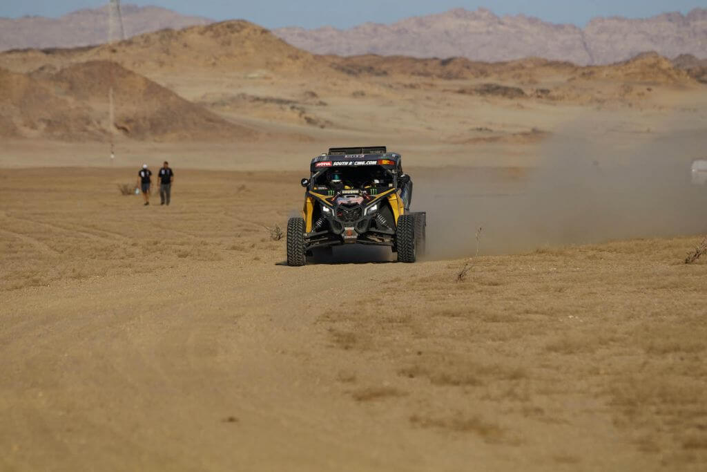 Casey Currie at stage 1 of the 2020 Dakar Rally
