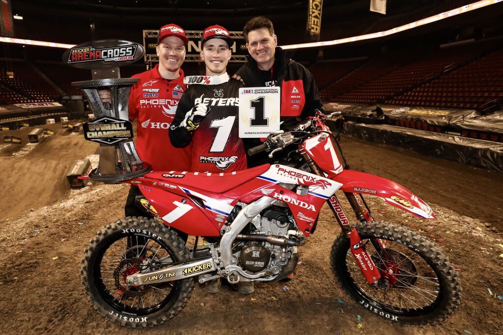 Phoenix Racing Honda rider Kyle Peters clinched the 2020 AMA Arenacross title