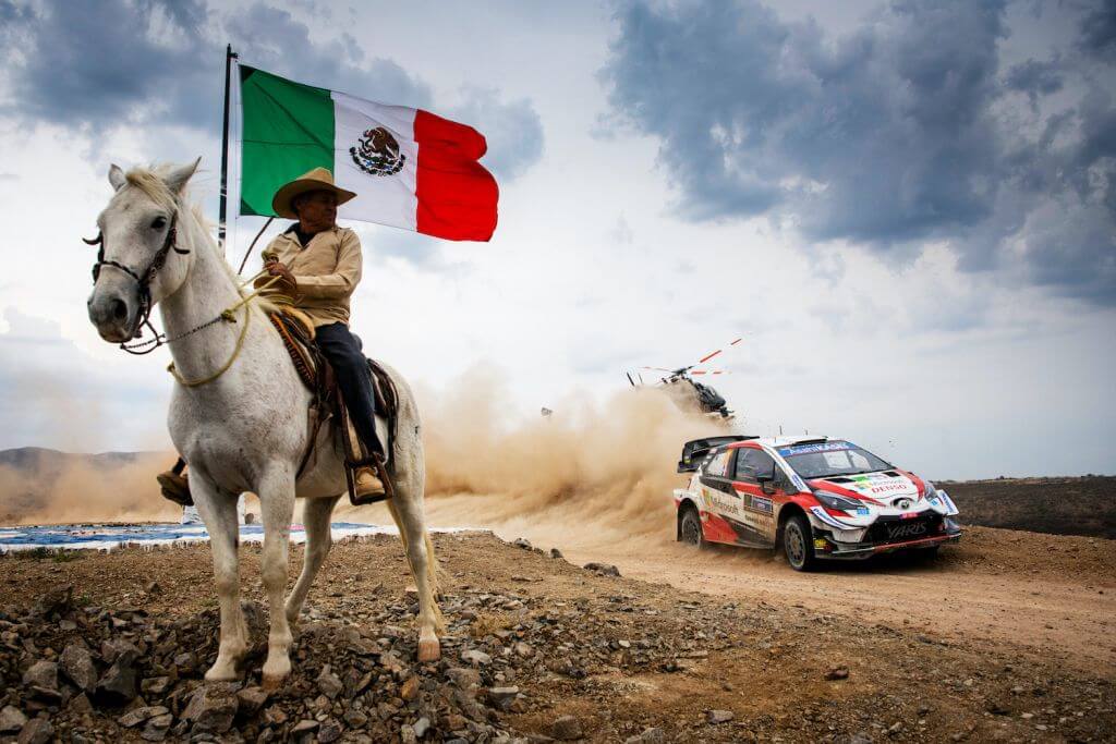 Sebastien Ogier FRA and Julien Ingrassia FRA of team Toyota Gazoo Racing WRT are seen racing in day during the World Rally Championship Mexico in Leon Mexico on March