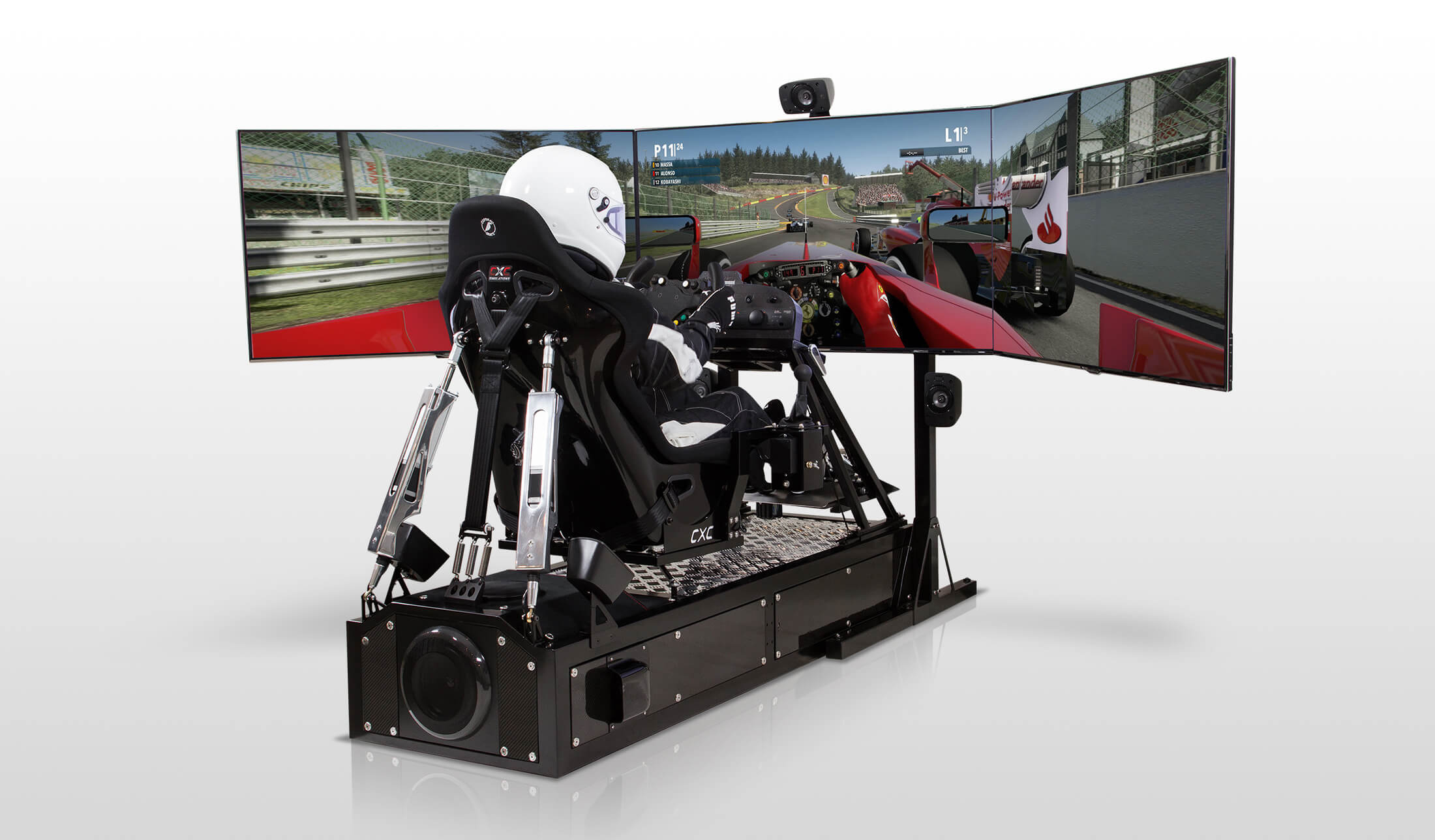 Симулятор гонок играть. CXC Motion Pro II. Кокпит симрейсинг гидравлический. Кокпит для симулятора Formula 1. Платформа 6 DOF VR тренажеры.