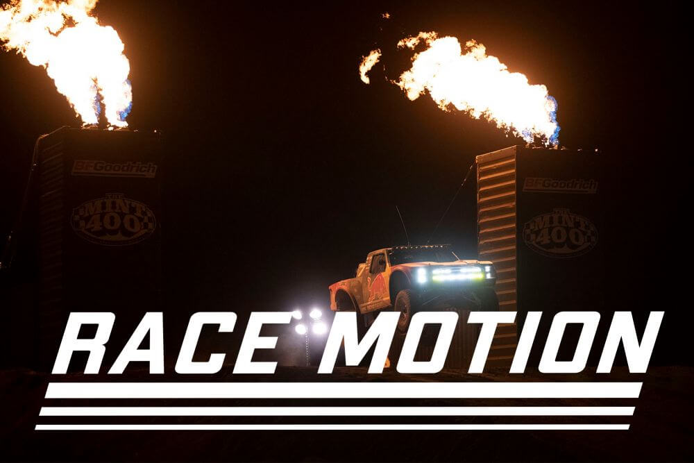 race motion off road nighttime