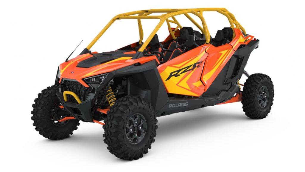 Polaris RZR PRO XP Orange Madness Seater from the front side