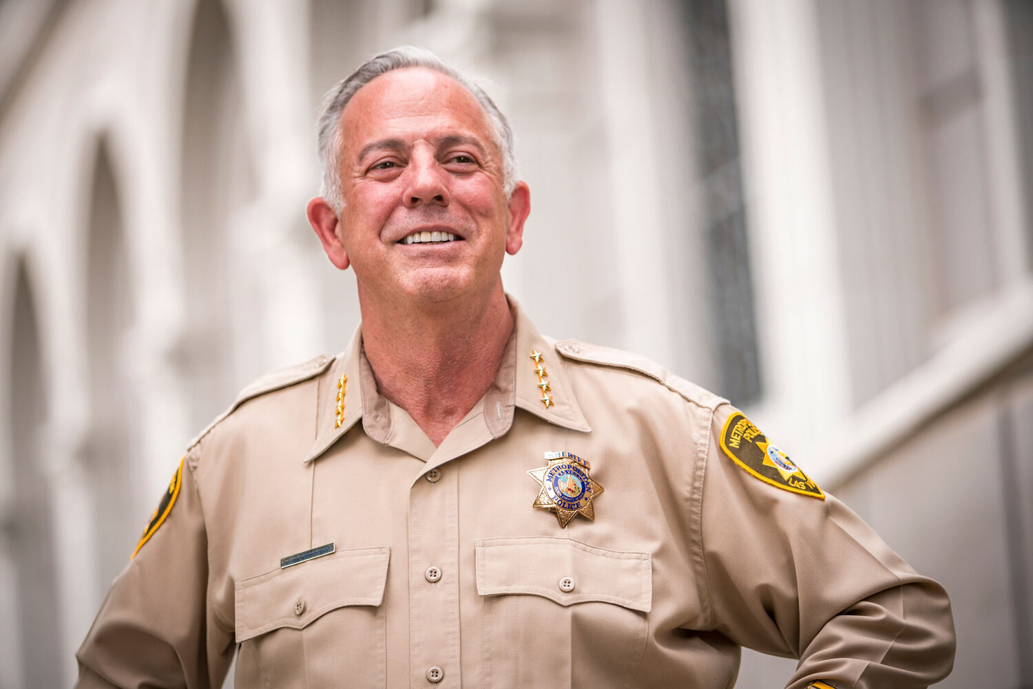 Newly elected sheriff Joe Lombardo,left, and his daughter Morgan