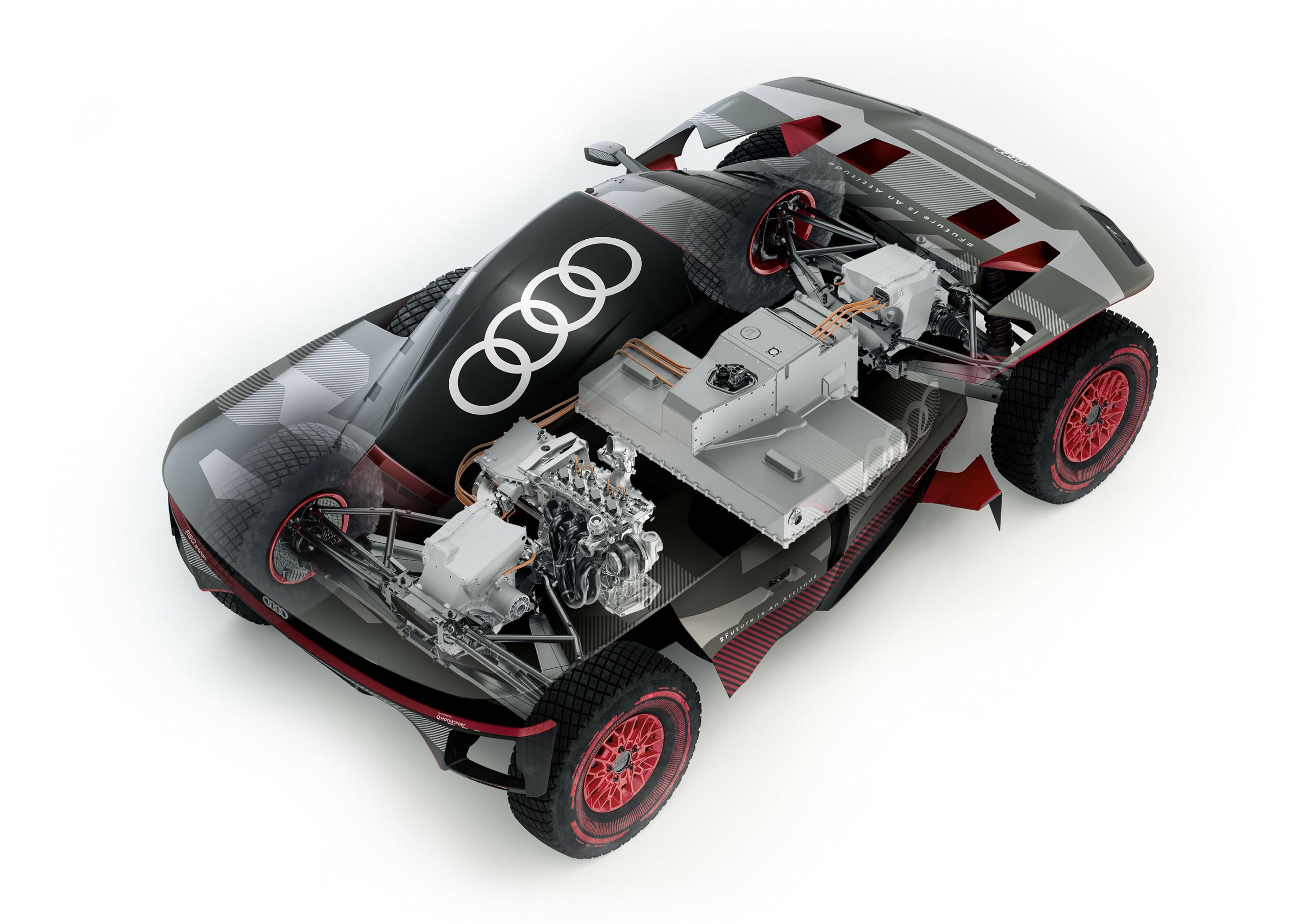 Audi RS Q e tron cutaway view