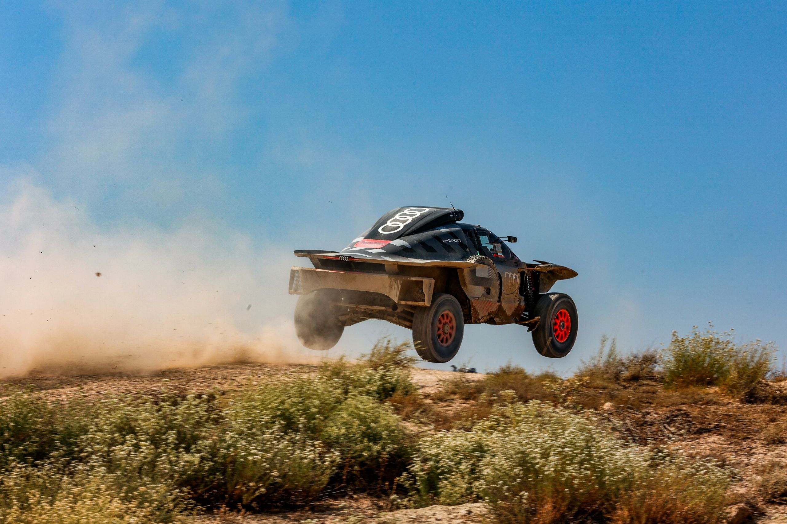 Dakar Rallly Audi RS Q e tron action