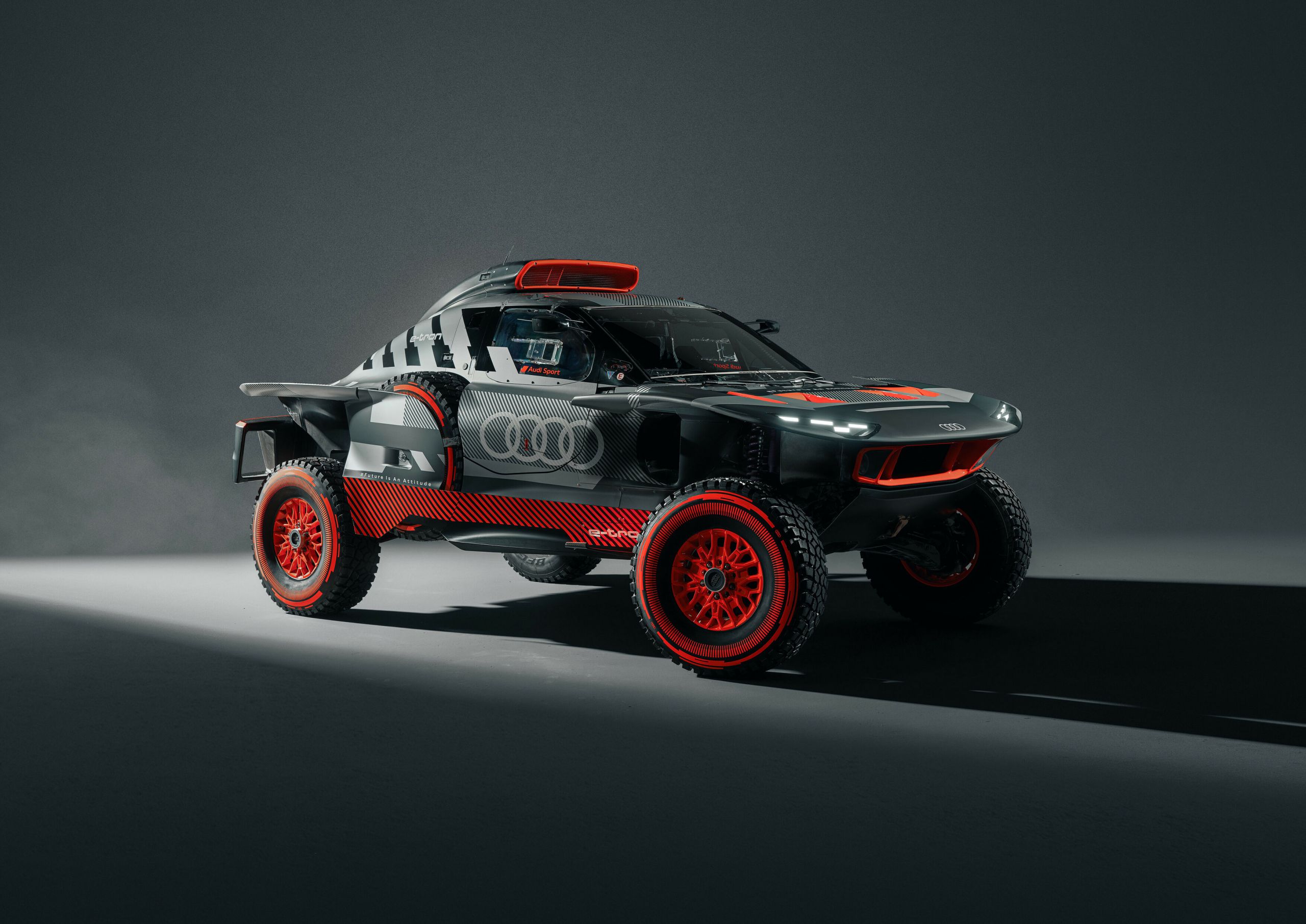 Dakar Rallly Audi RS Q e tron action front
