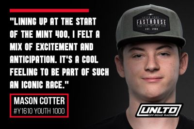 UNLTD Quote Off Road Racer Mason Cotter Header